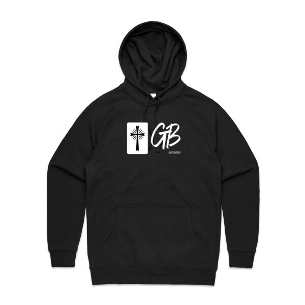 Classic Men's Hoodie - White Logo Thumbnail