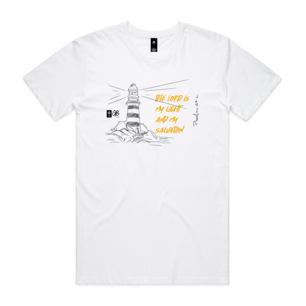 Psalm 27:1 Men's White T-Shirt Thumbnail