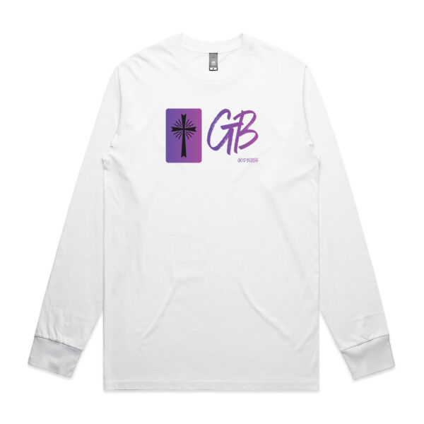 Godbless Men's Long Sleeve - Purple Logo Thumbnail