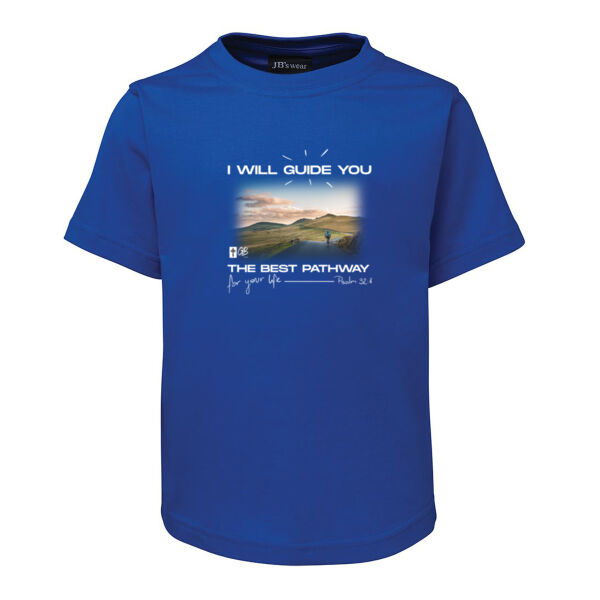 Psalm 32:8 kids Tee - Dark Colors *UPF PROTECTION* Thumbnail